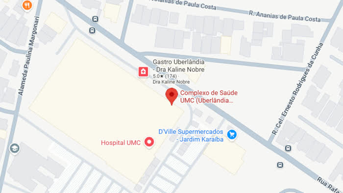 Mapa do Complexo de Saúde UMC